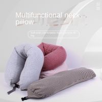 Travel Pillow Hooded U-Shaped Pillow Cushion Car Office Airplane Head Rest Foam Particles Neck Pillow Sleeping Pillows with Hat