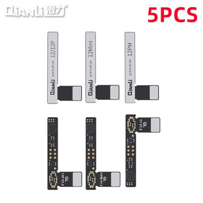 5PCS QianLi คัดลอกพลังงานแบตเตอรี่ Flex Cable แทนที่สําหรับ iPhone 11 12 13 Pro Max Mini Battery Cable Replacement Kit ลบคําเตือน