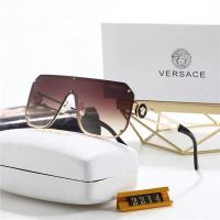 แว่นกันแดดรุ่น Versace คลาสสิกสำหรับผู้ชาย,แว่นกันแดดเรซิ่นความละเอียดสูงปีกหมวกยูวีฉบับภาษาเกาหลีแฟชั่นผู้หญิงแว่นกันแดดขับรถ