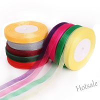 【hot sale】◐﹍ D18 12mm 50Yards Multi Color Silk Satin Organza Polyester Ribbon For Sewing Wedding Party Handmade Decoration Webbing Gift Packing