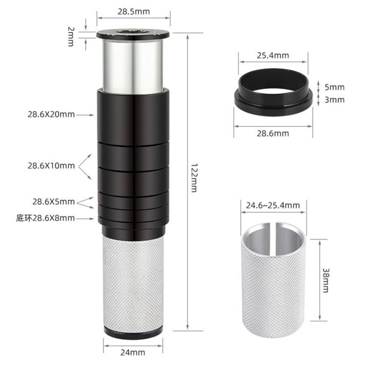 toopre-อะแดปเตอร์ต่อซางจักรยานแบบซ่อน-เพิ่มความสูงของแฮนด์-ต่อคอแฮนด์ให้สูงขึ้น-3-55-cm-วัสดุอลูมิเนียมน้ำหนักเบา
