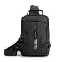 Multifunction Crossbody Bag Men USB Charging Chest Pack Travel Chest Pack Uni Waterproof Large Capacity Backpack Male Pocket