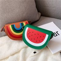 ❣ Cartoon Rainbow Girls Baby Mini Shoulder Bags Boys Kids Small Crossbody Bag PU Leather Children Coin Purse Handbags 1-5 Years