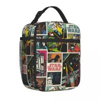 ☢ Disney Wars Star Insulated Lunch Bags Thermal Bag Meal Container Cartoon Large Tote Lunch Box Bento Pouch Office Travel