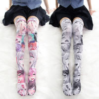 Kawaii Lolita Tights Print Stockings Anime 18 Cartoon Manga Lolita Socks Cute Cosplay Thigh High Over Knee Stocking Accessories