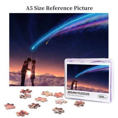 Your Name Mitsuha X Taki (4) Wooden Jigsaw Puzzle 500 Pieces Educational Toy Painting Art Decor Decompression toys 500pcs