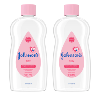 Johnsons Baby Oil 300ml. x2bottles จอห์นสัน เบบี้ออยล์ 300มล. x2ขวด