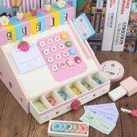 [COD] Cross-border new early education childrens wooden supermarket simulation cash register card machine parent-child interactive toys