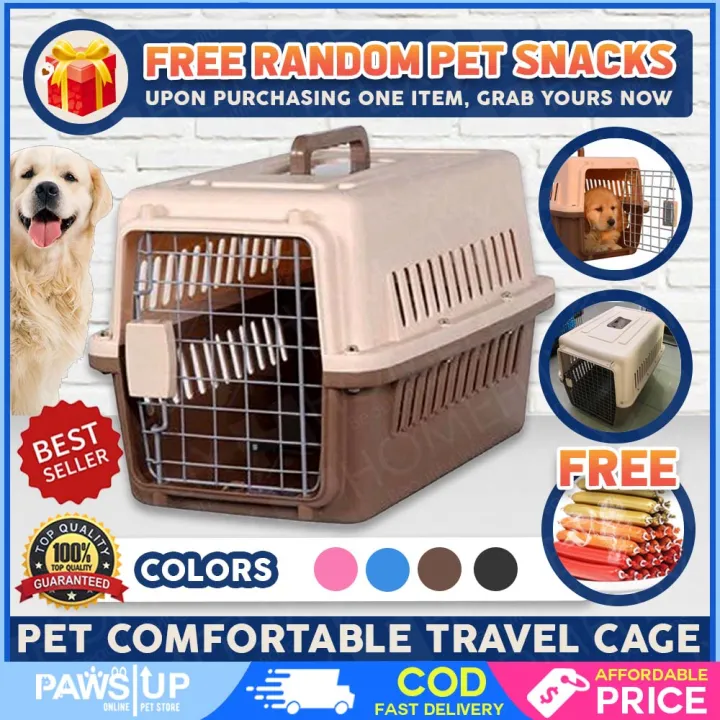 PawsUp Pet Travel Cage, Pet Carrier Dog and cat, kulungan ng aso at