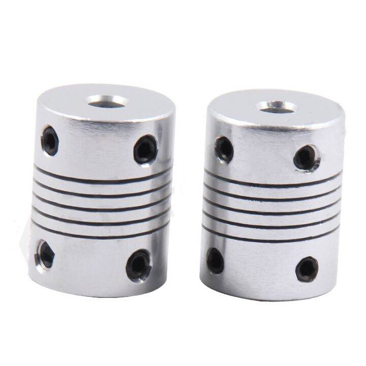 4pcs-aluminium-cnc-motor-jaw-shaft-coupler-5mm-to-8mm-flexible-coupling-od-19x25mm-dropshipping-3-4-5-6-6-35-7-8-10mm