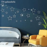 ✣ Star Mirror Sticker Adhesive Wall Stickers for Bedroom Room Background Decoration Decal