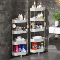 Organizer Cart Corner Trolley Cart Tier Storage Organizer Storage Bathroom Rack For Multifunction 2/3/4/5 Wheels Rolling With