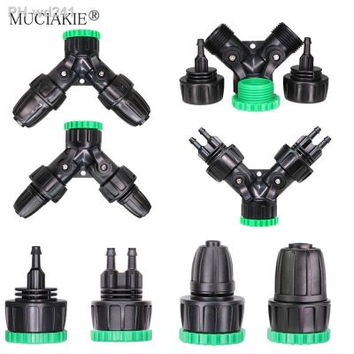 Gardens Irrigation Tap Connector Hose Splitters Female Thread 1/2 39; 39; 3/4 39; 39; to 1/4 39; 39; 3/8 39; 39; 1/2 39; 39; Barb 2-Way 4-Ways Tubing Adapter