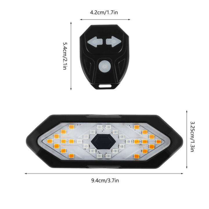 ไฟชาร์จusb-เลี้ยวแบบชาร์จไฟได้สำหรับปั่นจักรยานแบบไร้สายรีโมทคอนโทรลเตือนด้านหลังแบบกันน้ำได้สัญญาณไฟไฟเลี้ยวจักรยาน