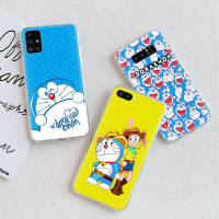 อ่อนนุ่ม ซิลิโคน เคสโทรศัพท์ หรับ iPhone XR 7 6s 6 11 5s XS 5 8 SE Max Plus X Pro ปก โปร่งใส TPU To-34 Cute Doraemon