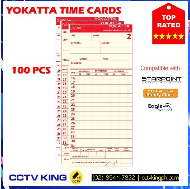 Time Card for Bundy Clock, Yokatta Standard Time Card Lazada PH