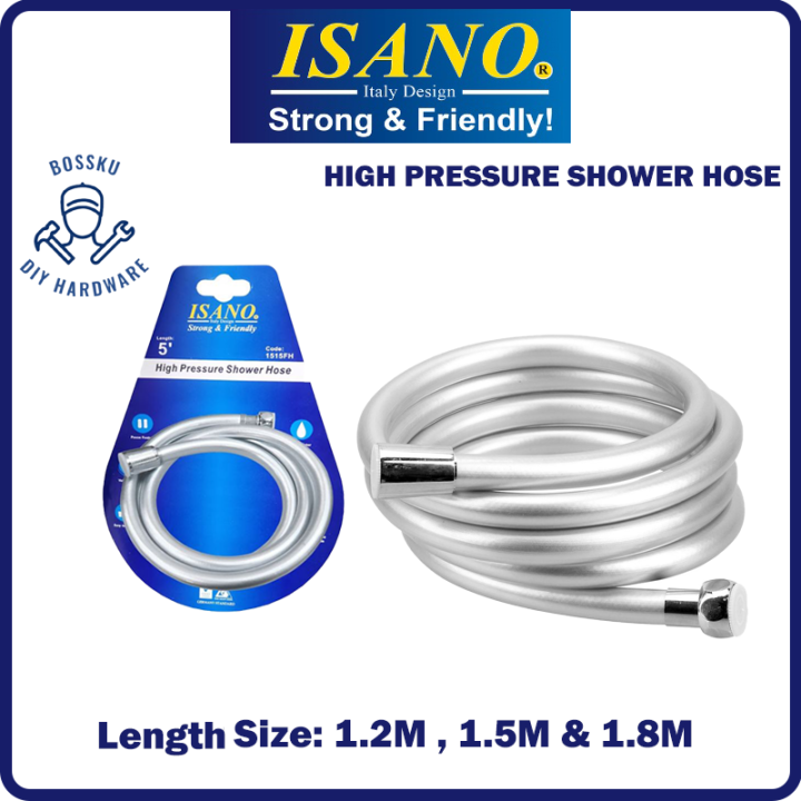 ISANO PVC High Pressure Shower Hose 1.2M 1.5M 1.8M BOSSKU Lazada
