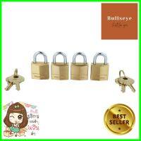 กุญแจ MASTER LOCK 120EURQ 20 MM สีทองเหลือง 4 ตัว/ชุดSOLID BRASS BODY PADLOCK MASTER LOCK 120EURQ 20MM 4EA/SET **จัดส่งด่วนทั่วประเทศ**