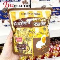 ???   CrustyS salted egg Fish skin 50g.  ?   ( MADE IN SINGAPORE  )  หนังปลากกรอบปรุงรส เคลือบไข่เค็ม รสเห็ดทรัฟเฟิล  สินค้ายอดฮิตจากสิงคโปร์ ???