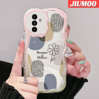 JIUMOO เคสสำหรับ Samsung Galaxy A13 A13 5G เคส A14 A04s แบบเรียบง่ายเคสเนื้อครีมนิ่มกันกระแทกเคสโทรศัพท์โปร่งใส TPU ซิลิกาแบบใสเจลป้องกันการตกฝาครอบป้องกันเลนส์กล้องถ่ายรูป