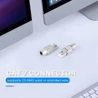 RJ45 Cat7 Connectors Tool-Free Reusable Shielded Ethernet Termination Plugs, Internet Plug, Fast Field Installation