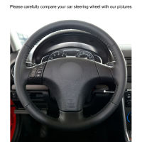 Hand Sewing Black PU Artificial Leather Car Steering Wheel Covers for Mazda 3 Axela 2004-2009 Mazda 5 Mazda 6 Atenza Mazda MPV