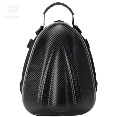 ○ Motorcycle Bag Large Capacity Waterproof Reflective Rear Seat Bag Carbon Fiber Moto Equipment Rainproof Saddle Bag Tail Bag Back