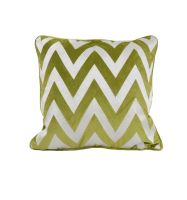 C&amp;C Home Green Zigzag Throw Pillow ของตกแต่งบ้าน หมอนอิง ปลอกหมอน (เฉพาะปลอก)