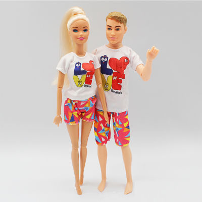 30cm Couple Doll Girlfriend &amp; Boyfriend Ken Doll 16 Doll with Wheat Complexion Body Couple Outfit Parents Cosplay Toys Gifts