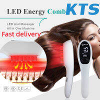 [Fast delivery]NEW 3 in 1 Hair Growth Comb Phototherapy Massage Comb ​Infrared Red Blue Light for Anti Hair Loss Hair Brush Head Massage Best gift for your family and friend