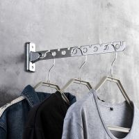 6/8/10 Holes Clothes Hooks 304 Stainless Steel Wall Mounted Drying Rack Home Folding Clothes Organizer with Screws Clothes Stand