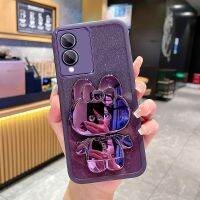 เคสโทรศัพท์ VIVO Y36 Y27 V29 Y17S 5G 4G Y78 Y02 Y02t 5G 5G ใหม่แฟชั่นกระต่ายชุบไฟฟ้ากันกระแทกนิ่มโปร่งใสฟิล์มเลนส์เคสกันกระแทก VivoY17s VivoV29