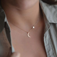 Simple Star Moon Women Necklace New Bijous Maxi Statement Heart Pendant Necklace Collier Fashion Jewelry Wholesale