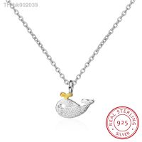 ◄☊ Real Pure 925 Sterling Silver Small Whale Fish Necklaces For Women Jewelry Christmas Gift Collar Colar Drop Shipping