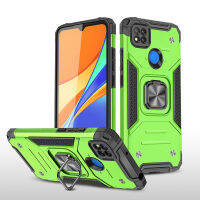 เกราะเคสกันกระแทกสำหรับ Xiaomi R Edmi 9C 9 C NFC หรูหราทหารป้องกันกันชน Defender แม่เหล็กเจ้าของรถแหวนที่ครอบคลุมกรณี