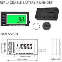 】【=-【 LCD Digital Hourmeter Tachometer Engine Thermometer Replaceable Clock For Motorcycle ATV Marine Boat Gasoline Engines