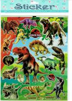 สติ๊กเกอร์ไดโนเสาร์ Dinosau สติกเกอสีสันสดใส สำหรับเด็ก DIY พัฒนากล้ามเนื้อ สำหรับติดพื้นผิวที่ต้องการ ขนาด25X20cm A519