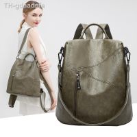 ⊕☞ Purse Anti-theft Rucksack Mochila Leather School Shoulder for Teenagers Schoolbag