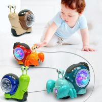 ◈⊕﹍ Baby Crawling Toy Electric Pet with Music LED Light Up Musical Toy Interactive Sensing Crab Crawling Walking Moving Children Toy