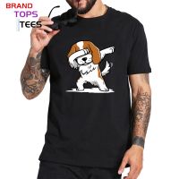 New Tricolor Cavalier King Charles Spaniel Dog Dabbing T Shirts Men Pet Dog Lover Gift Tee Shirt Camiseta