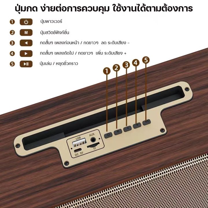 ลำโพงใหม่-2023ลำโพงบลูทูธ-ลำโพงรุ่น-xm-520-เสียงดีเบสหนัก-ลำโพงมีแบตในตัวลำโพงกลางแจ้ง-พกพาง่าย