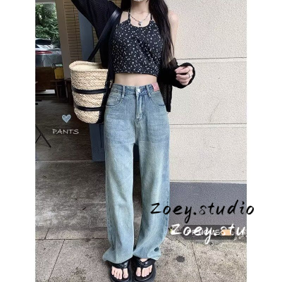 Zoey.Studio กางเกงยีนส์ กางเกงขายาว กางเกงคาร์โก้ผู้หญิง กระชับ ความสะดวกสบายความสะดวกสบาย ลำลอง 2023 NEW WMY2390660 36Z230909