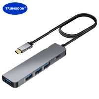 ที่เสียบ USB Trumsoon อุปกรณ์ USB ฮับ USB 3.0 2.0 Stasiun Splitter สำหรับ Macbook Ipad เหมาะสำหรับ Samsung Dex Lenovo Sesakori แล็ปท็อป PC SSD U Disk