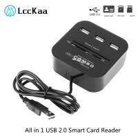 【In-demand】 Rehmans store. LccKaa All In 1 USB SIM Smart Reader สำหรับ Bank Ic/id EMV SD TF 3USB HUB MMC USB-CCID ISO 7816 CACDNIEATM IC SIM SD TF