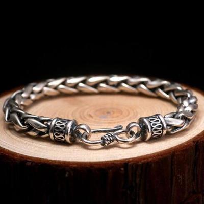Classic Viking Style Cuban Men\s Bracelet Fashion High Quality Silver Color Everyday Casual Party Party Ornament