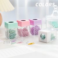 【jw】◙■  20pcs Magnetic Paper Clip Color Ins Storage Protable Office Stationery Capacity