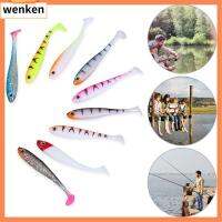 WENKEN 5pcs สีสัน มินโนว ซิลิโคน รอกตกปลา T Tail Wobblers เหยื่อปั่น เหยื่อตกปลานุ่ม ล่อเหยื่อ จิ๊กเบท หนอน