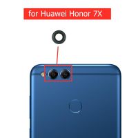 2ชิ้นสำหรับ Huawei Honor 7x กระจกกล้องมองหลังเลนส์กระจกกล้องถ่ายรูปด้านหลังพร้อมกาวสำหรับเปลี่ยน Huawei Honor 7x ซ่อมชิ้นส่วนอะไหล่