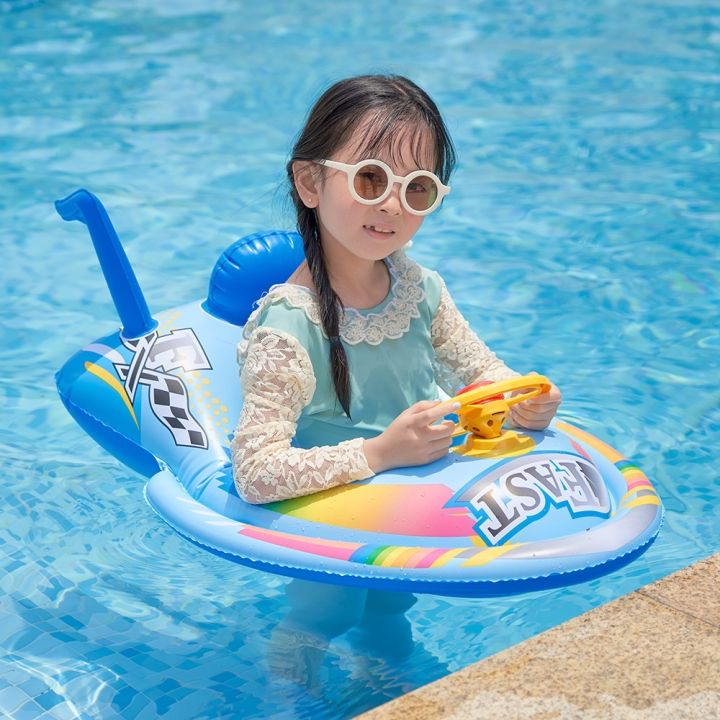 rooxin-motorboat-inflatable-swimming-ring-baby-float-ring-water-seat-with-steering-wheel-beach-party-pool-toys-for-swimming