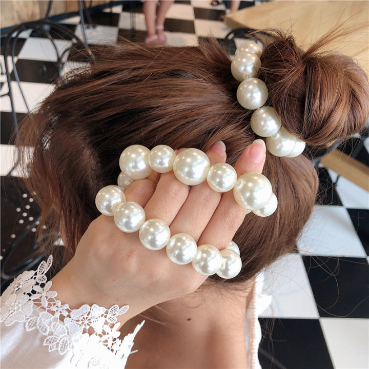 woman-big-pearl-hair-ties-fashion-korean-style-hairband-scrunchies-girls-tail-holders-rubber-band-hair-rope-hair-accessories